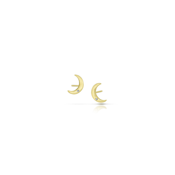 Luna Earrings with Diamond in 18K Green Gold