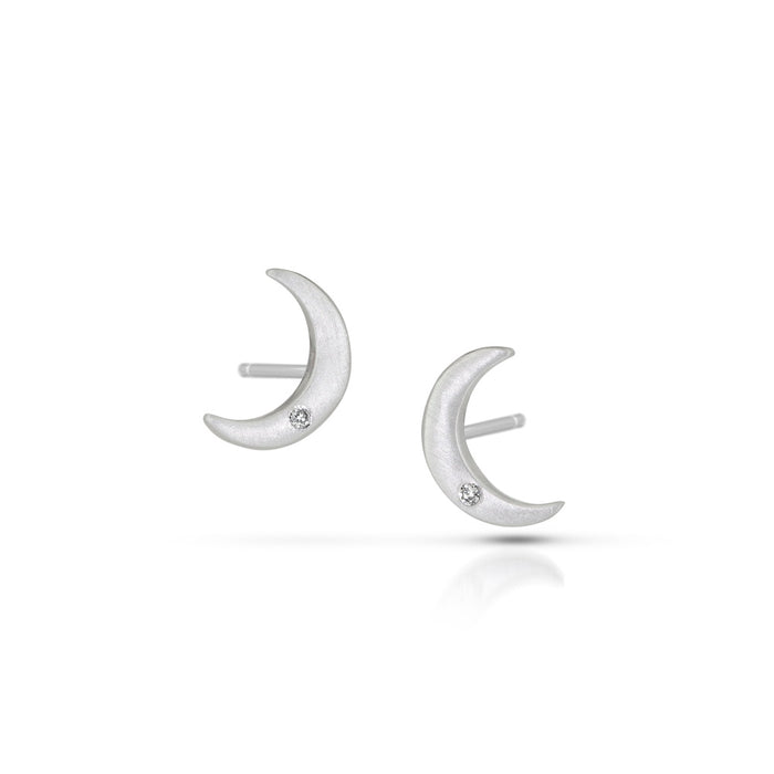 Luna Earrings with Diamond in Platinum