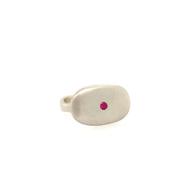 Pebble Ring with Ruby