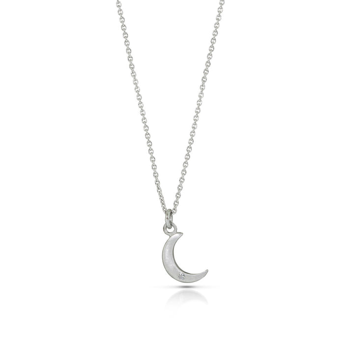 Luna Necklace with Diamond in Platinum