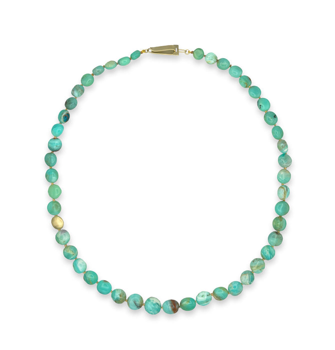 Peruvian Opal Necklace with 14K Green Gold