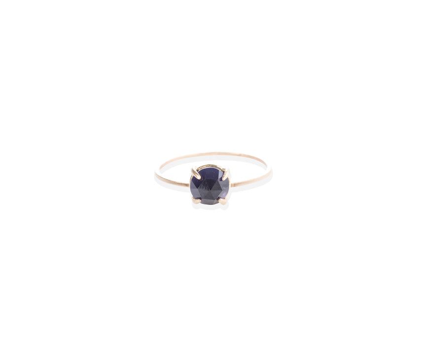 Gum Drop Ring with Rose-cut Iolite 14K Yellow Gold