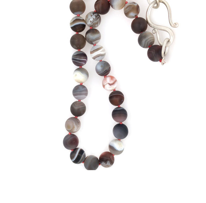Botswana Agate with Silver Clasp