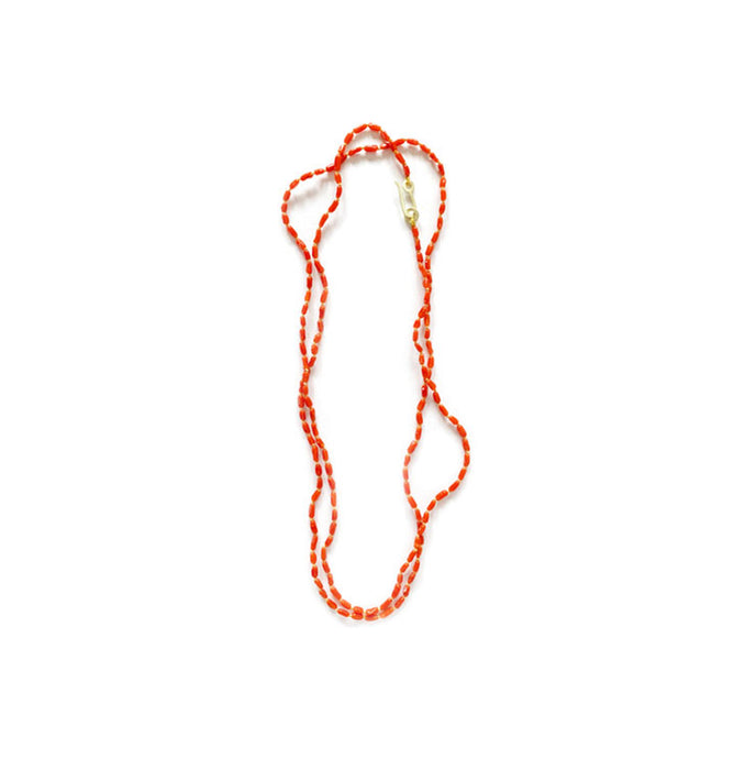 Coral Necklace with 14K Green Gold Clasp