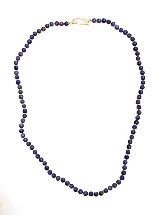 Lapis Lazuli Necklace with 14K Green Gold Clasp