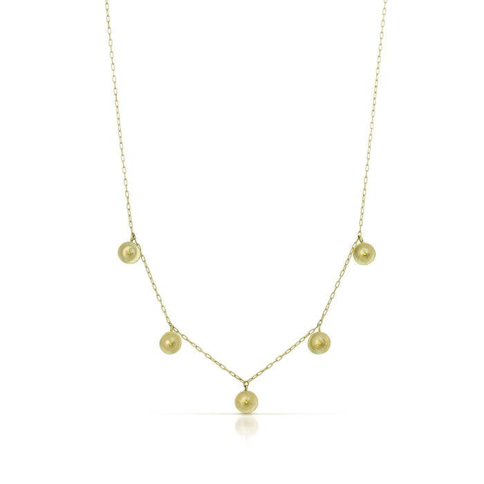 Temple Station Necklace in 14K Green Gold